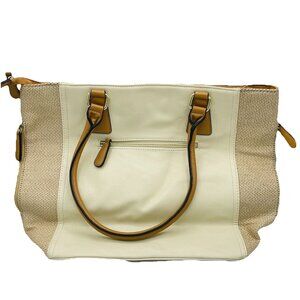 Apt. 9 Womens Handbag Beige Large Purse Shoulder Bag Zip Side Pockets